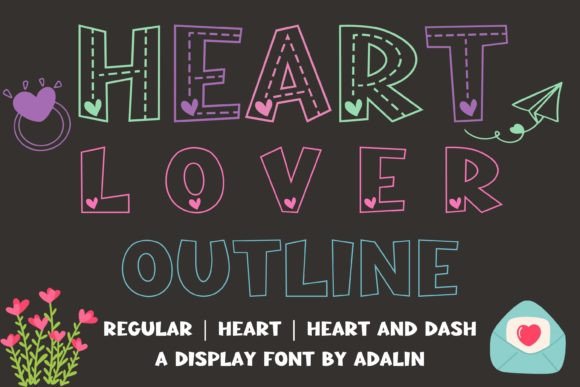 Heart Lover Outline: A Playful Display Font for Web Design