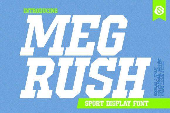 Megrush: A Bold Sport Sans Serif Typeface for Dynamic Web Design