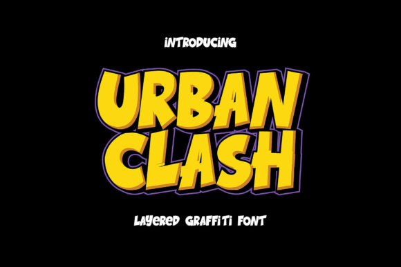 Urban Clash: A Bold Display Typeface for Street-Ready Branding